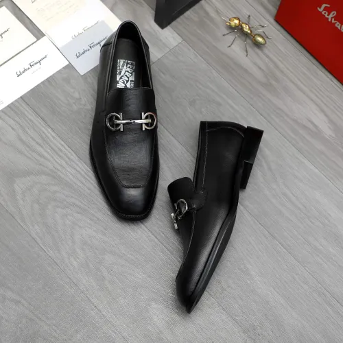 Replica Salvatore Ferragamo Leather Shoes For Men #1416562 $88.00 USD for Wholesale