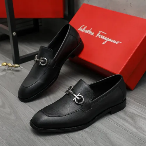 Wholesale Salvatore Ferragamo Leather Shoes For Men #1416563 $88.00 USD, Wholesale Quality Replica Salvatore Ferragamo Leather Shoes