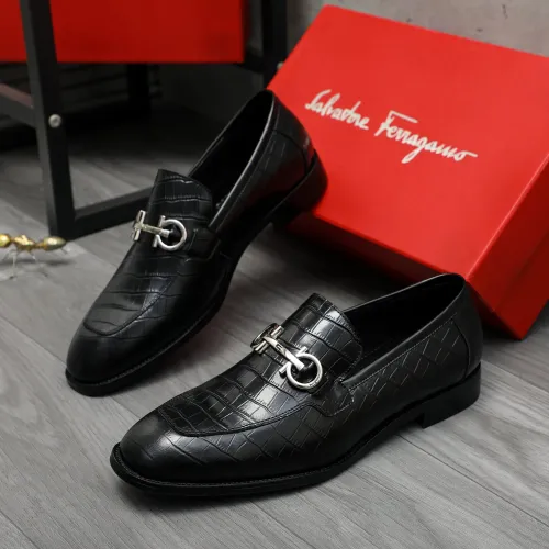 Wholesale Salvatore Ferragamo Leather Shoes For Men #1416565 $88.00 USD, Wholesale Quality Replica Salvatore Ferragamo Leather Shoes