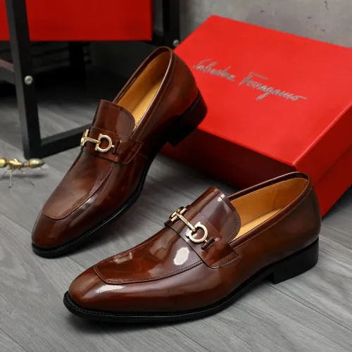 Wholesale Salvatore Ferragamo Leather Shoes For Men #1416566 $88.00 USD, Wholesale Quality Replica Salvatore Ferragamo Leather Shoes