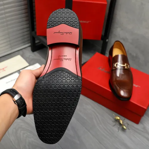 Replica Salvatore Ferragamo Leather Shoes For Men #1416566 $88.00 USD for Wholesale