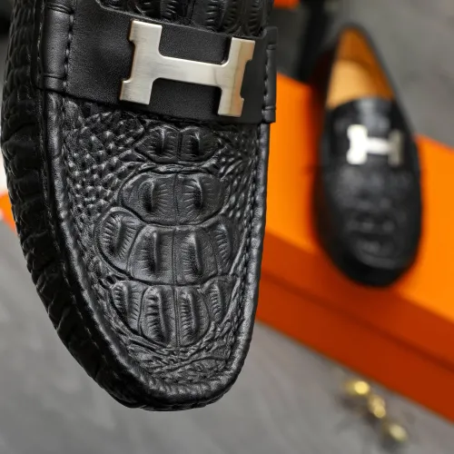 Replica Hermes Leather Shoes For Men #1416930 $76.00 USD for Wholesale