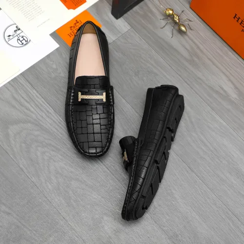 Wholesale Hermes Leather Shoes For Men #1416937 $76.00 USD, Wholesale Quality Replica Hermes Leather Shoes