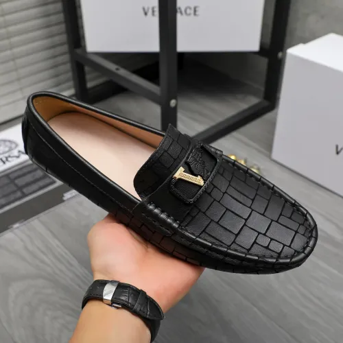 Replica Versace Leather Shoes For Men #1416939 $76.00 USD for Wholesale