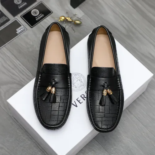 Replica Versace Leather Shoes For Men #1416942 $76.00 USD for Wholesale
