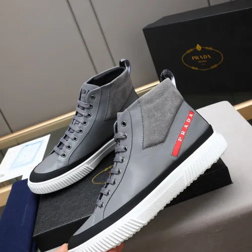 Replica Prada High Top Shoes For Men #1417143 $85.00 USD for Wholesale