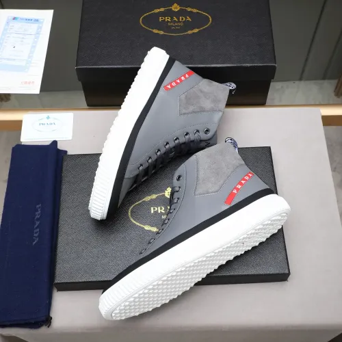 Replica Prada High Top Shoes For Men #1417143 $85.00 USD for Wholesale