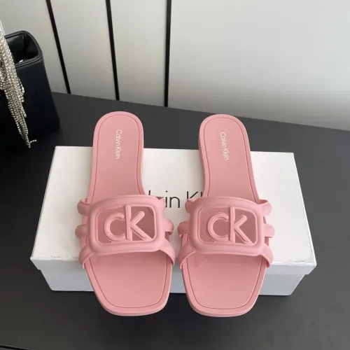 Wholesale Calvin Klein CK Slippers For Women #1417478 $64.00 USD, Wholesale Quality Replica Calvin Klein CK Slippers