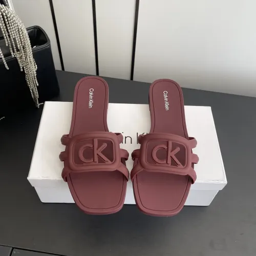 Wholesale Calvin Klein CK Slippers For Women #1417480 $64.00 USD, Wholesale Quality Replica Calvin Klein CK Slippers