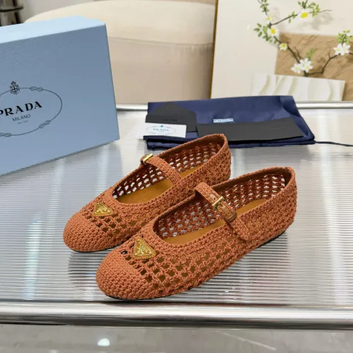 Wholesale Prada Flat Shoes For Women #1417565 $122.00 USD, Wholesale Quality Replica Prada Flat Shoes
