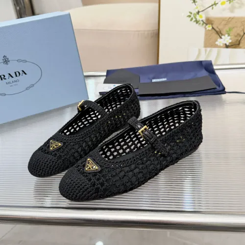 Wholesale Prada Flat Shoes For Women #1417566 $122.00 USD, Wholesale Quality Replica Prada Flat Shoes