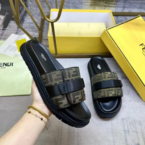 Wholesale Fendi Slippers For Men #1417643 $80.00 USD, Wholesale Quality Replica Fendi Slippers