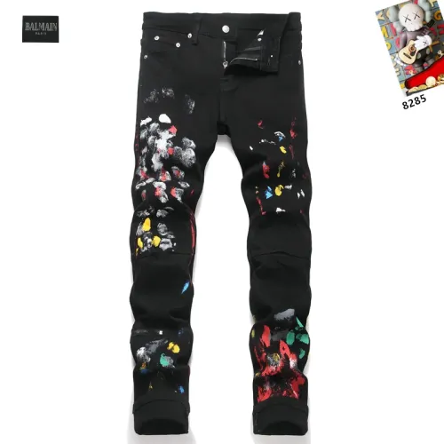 Wholesale Balmain Jeans For Men #1417704 $48.00 USD, Wholesale Quality Replica Balmain Jeans