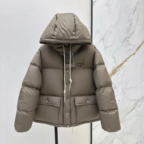 Wholesale Prada Down Feather Coat Long Sleeved For Women #1417739 $118.00 USD, Wholesale Quality Replica Prada Down Feather Coat