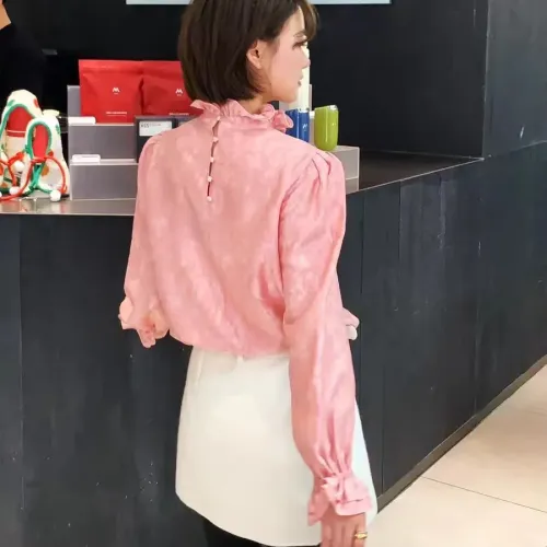 Replica Christian Dior Shirts Long Sleeved For Women #1417747 $85.00 USD for Wholesale