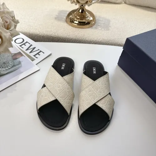 Replica Christian Dior Slippers For Men #1417775 $85.00 USD for Wholesale