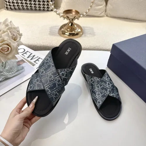 Replica Christian Dior Slippers For Men #1417777 $85.00 USD for Wholesale