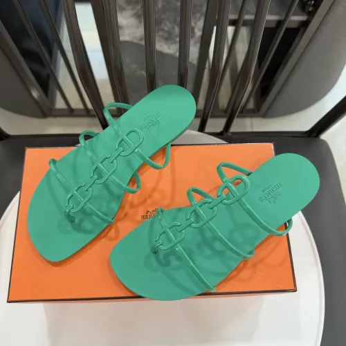 Replica Hermes Slippers For Women #1417798 $52.00 USD for Wholesale