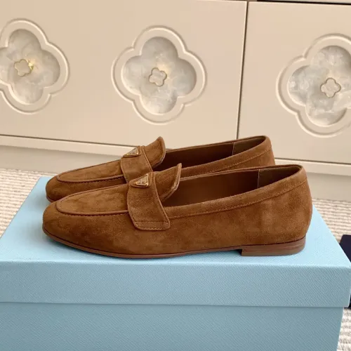Replica Prada Leather Shoes For Women #1417849 $105.00 USD for Wholesale