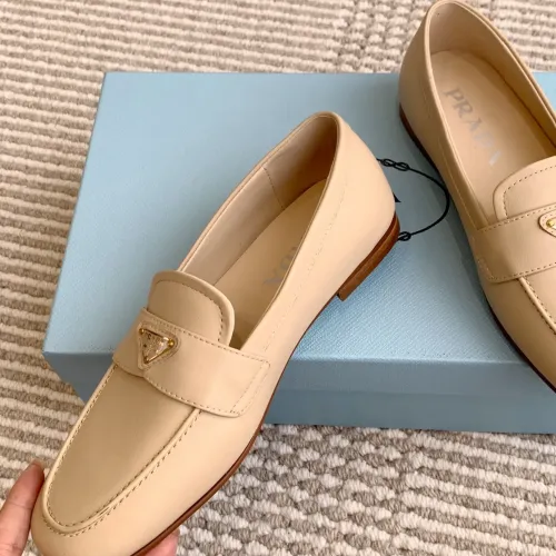 Wholesale Prada Leather Shoes For Women #1417853 $105.00 USD, Wholesale Quality Replica Prada Leather Shoes