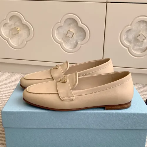 Replica Prada Leather Shoes For Women #1417853 $105.00 USD for Wholesale