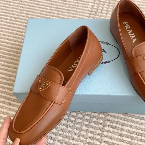 Wholesale Prada Leather Shoes For Women #1417855 $105.00 USD, Wholesale Quality Replica Prada Leather Shoes