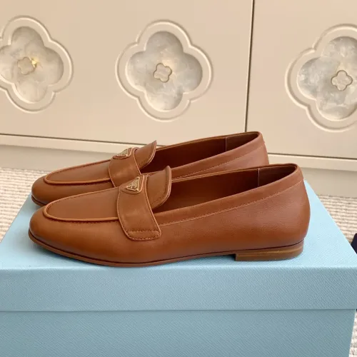 Replica Prada Leather Shoes For Women #1417855 $105.00 USD for Wholesale