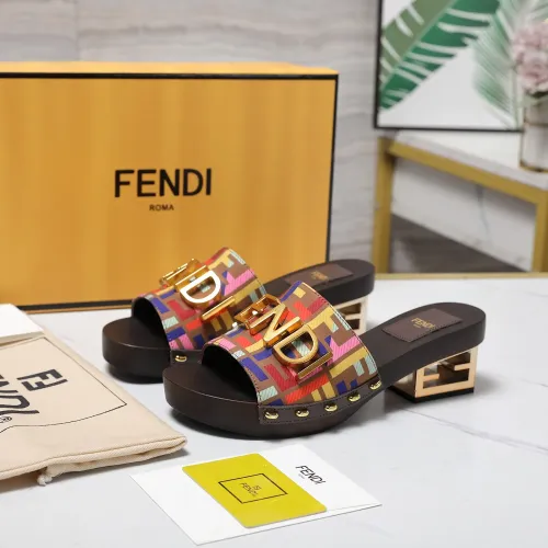 Wholesale Fendi Slippers For Women #1418124 $155.00 USD, Wholesale Quality Replica Fendi Slippers