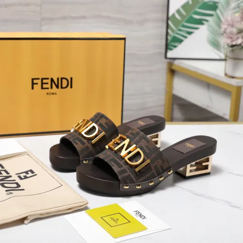 Wholesale Fendi Slippers For Women #1418125 $155.00 USD, Wholesale Quality Replica Fendi Slippers