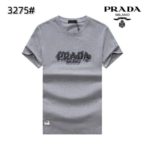 Wholesale Prada T-Shirts Short Sleeved For Men #1418257 $27.00 USD, Wholesale Quality Replica Prada T-Shirts