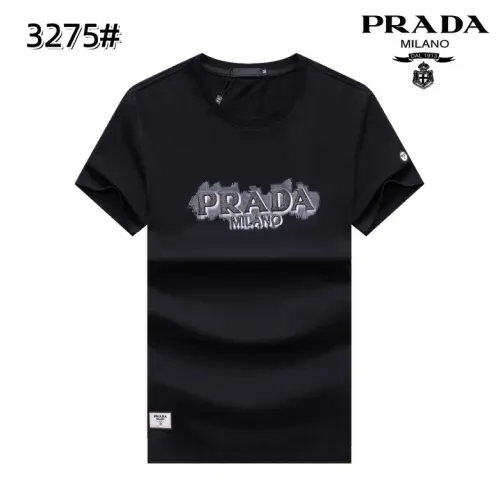 Wholesale Prada T-Shirts Short Sleeved For Men #1418258 $27.00 USD, Wholesale Quality Replica Prada T-Shirts