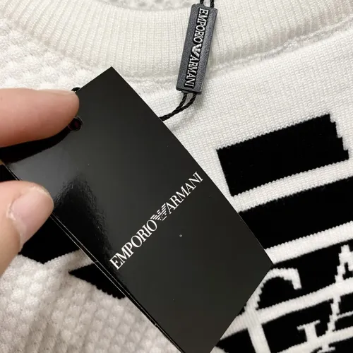 Replica Armani Sweaters Long Sleeved For Men #1418730 $85.00 USD for Wholesale