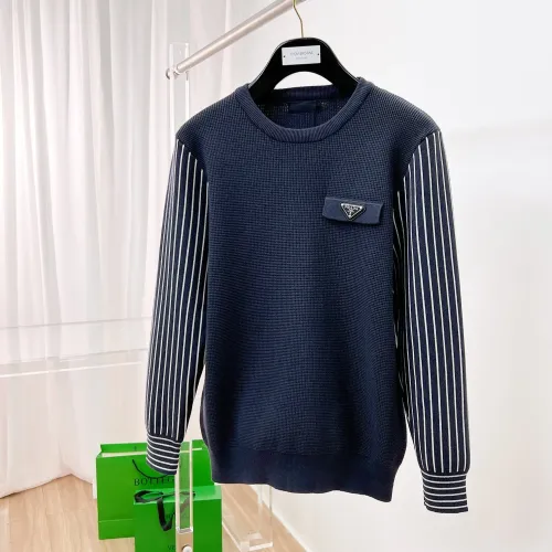 Wholesale Prada Sweaters Long Sleeved For Men #1419151 $76.00 USD, Wholesale Quality Replica Prada Sweaters