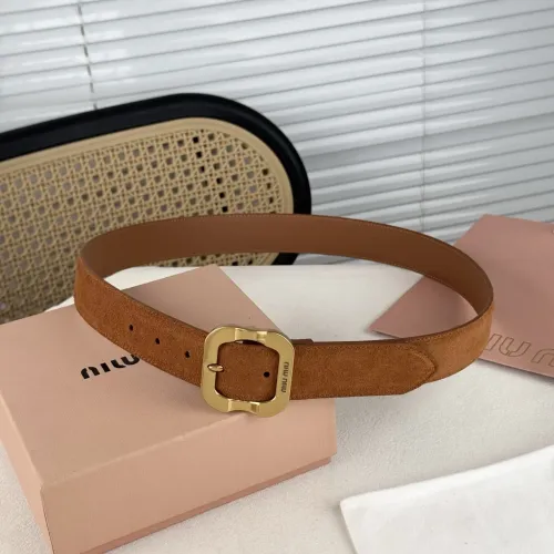 Wholesale MIU MIU AAA Quality Belts In 3.5cm For Unisex #1419262 $56.00 USD, Wholesale Quality Replica MIU MIU AAA Quality Belts