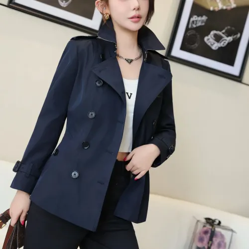 Replica Burberry Trench Coat Long Sleeved For Women #1419514 $160.00 USD for Wholesale