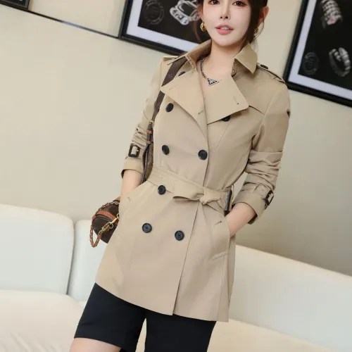 Wholesale Burberry Trench Coat Long Sleeved For Women #1419535 $160.00 USD, Wholesale Quality Replica Burberry Trench Coat