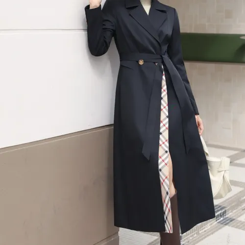 Wholesale Burberry Trench Coat Long Sleeved For Women #1419556 $170.00 USD, Wholesale Quality Replica Burberry Trench Coat