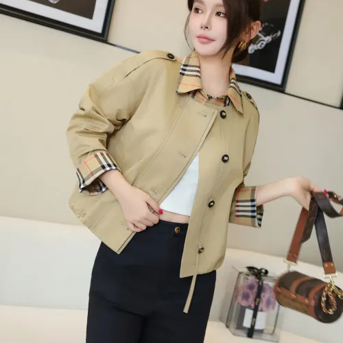 Replica Burberry Trench Coat Long Sleeved For Women #1419561 $132.00 USD for Wholesale