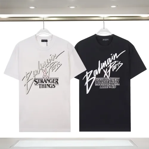 Replica Balmain T-Shirts Short Sleeved For Unisex #1419614 $29.00 USD for Wholesale