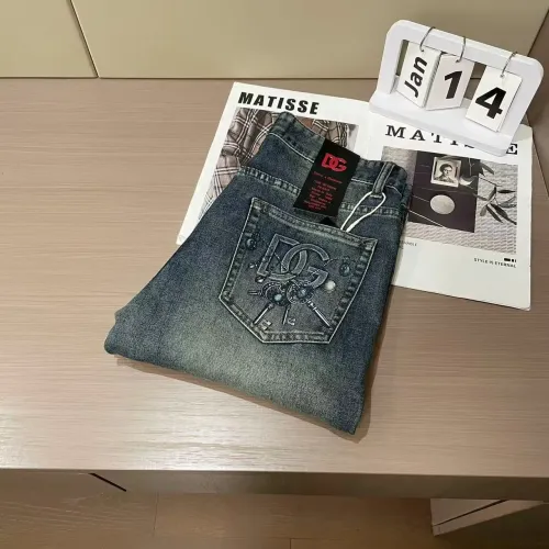 Wholesale Dolce &amp; Gabbana D&amp;G Jeans For Men #1420217 $45.00 USD, Wholesale Quality Replica Dolce &amp; Gabbana D&amp;G Jeans