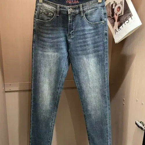 Replica Prada Jeans For Men #1420229 $45.00 USD for Wholesale