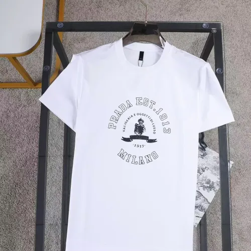 Wholesale Prada T-Shirts Short Sleeved For Men #1420277 $34.00 USD, Wholesale Quality Replica Prada T-Shirts