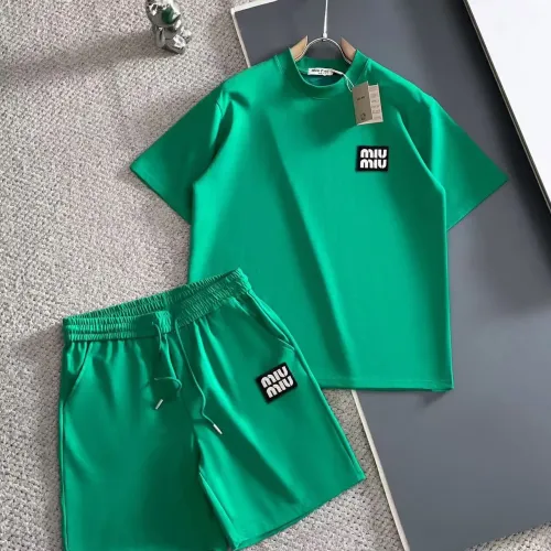 Wholesale MIU MIU Tracksuits Short Sleeved For Men #1420427 $56.00 USD, Wholesale Quality Replica MIU MIU Tracksuits