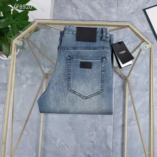 Wholesale Fendi Jeans For Men #1420456 $45.00 USD, Wholesale Quality Replica Fendi Jeans