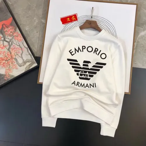 Wholesale Armani Hoodies Long Sleeved For Men #1420855 $48.00 USD, Wholesale Quality Replica Armani Hoodies