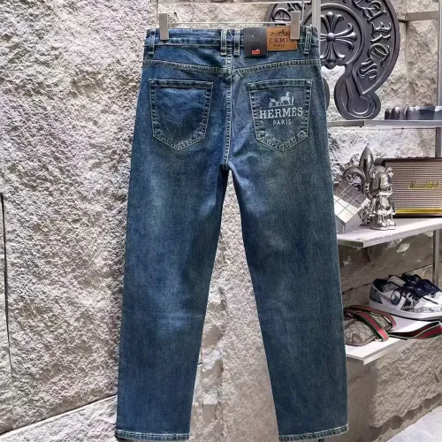 Replica Hermes Jeans For Men #1421199 $68.00 USD for Wholesale
