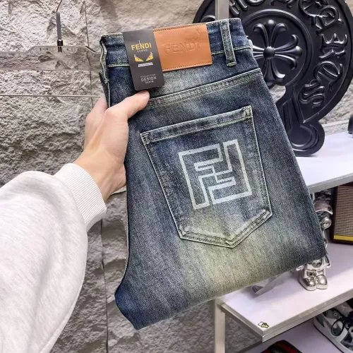Wholesale Fendi Jeans For Men #1421204 $68.00 USD, Wholesale Quality Replica Fendi Jeans