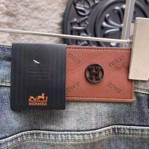 Replica Hermes Jeans For Men #1421206 $68.00 USD for Wholesale