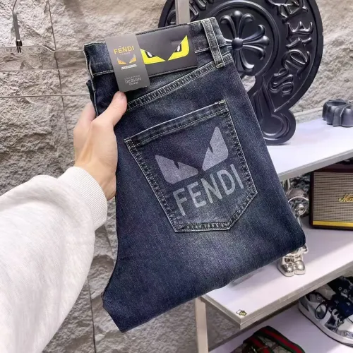 Wholesale Fendi Jeans For Men #1421213 $68.00 USD, Wholesale Quality Replica Fendi Jeans