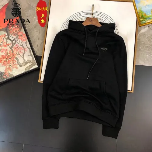 Wholesale Prada Hoodies Long Sleeved For Men #1421281 $45.00 USD, Wholesale Quality Replica Prada Hoodies